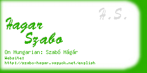 hagar szabo business card