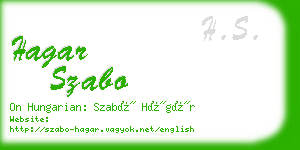 hagar szabo business card